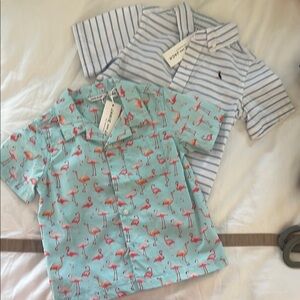 X2 Brand New - Janie and Jack kids summer button up shirts Brand New !